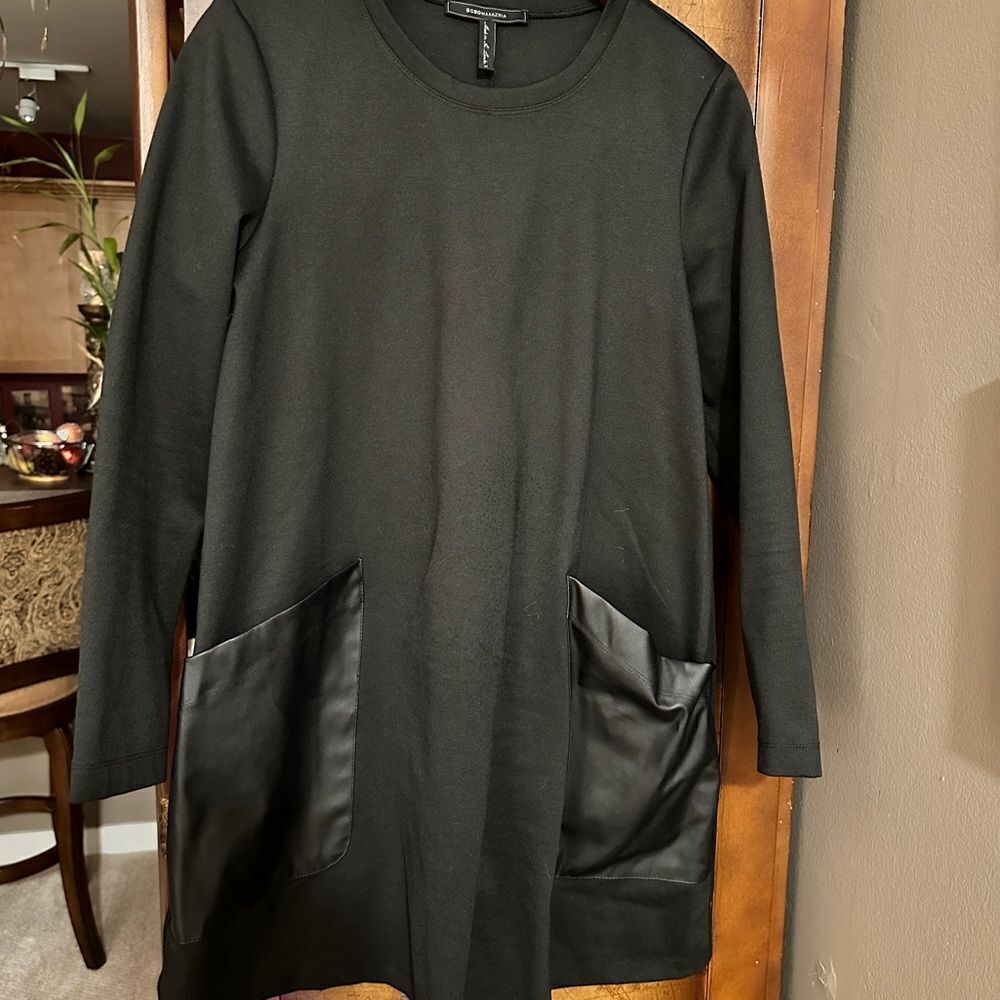 BCBGMAXAZRIA Women's Paneled Swing Dress Size M